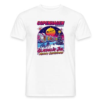 Copenhagen Denmark Merry Christmas Glaedelig Jul - Männer T-Shirt - Weiß - Vorne - AI Model Male 178 dark (178cm)