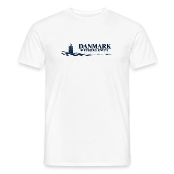 Rubjerg Knude – Leuchtturm und Dünen in Navy - Männer T-Shirt - Weiß - Vorne - AI Model Male 178 dark (178cm)