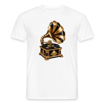 Goldene Grammophon-Retro-Vintage - Männer T-Shirt - Weiß - Vorne - AI Model Male 178 dark (178cm)