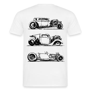 rats invasion - Männer T-Shirt - Weiß - Hinten - AI Model Male 178 dark (178cm)