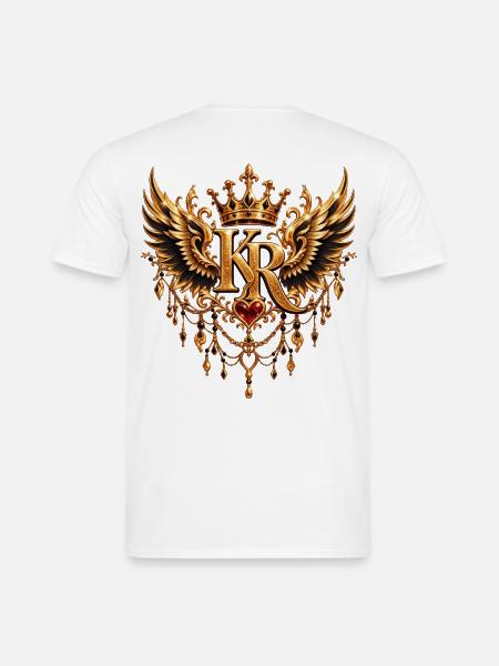 Kontrastregen – Königliche Flügel - Männer T-Shirt - Weiß