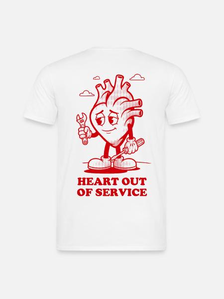 Herz außer Betrieb - Männer T-Shirt - Weiß