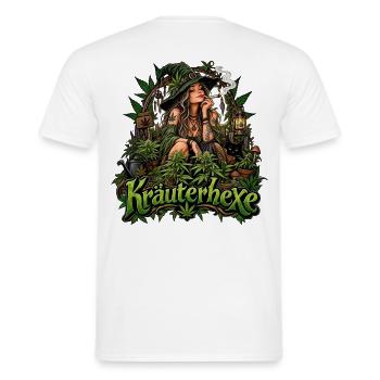 Kräuterhexe  - Männer T-Shirt - Weiß - Hinten - AI Model Male 178 dark (178cm)