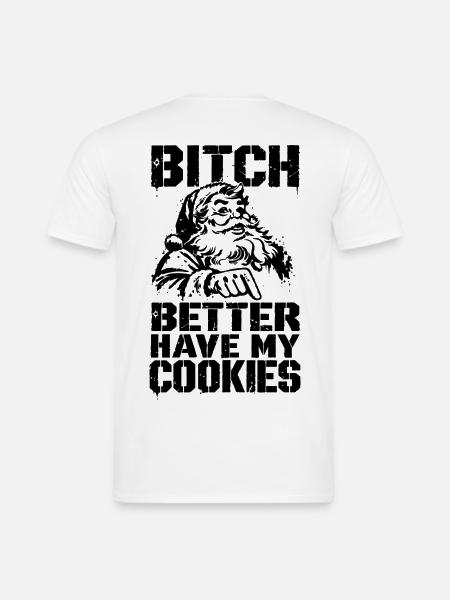 Lustiger Weihnachtsspruch mit Santa - Männer T-Shirt - Weiß