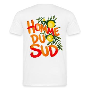 Southern Man Citrus Sun - Männer T-Shirt - Weiß - Hinten - AI Model Male 178 dark (178cm)