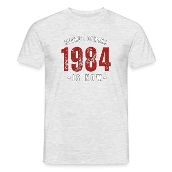 GEORGE ORWELL 1984 - Männer T-Shirt - Grau meliert - Vorne - AI Model Male 178 dark (178cm)