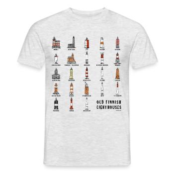 FINNISH LIGHTHOUSE Hemden, Textilien und Geschenkartikel - Männer T-Shirt - Grau meliert - Vorne - AI Model Male 178 dark (178cm)