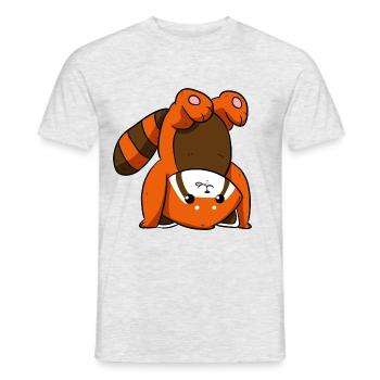 Roter Panda - Männer T-Shirt - Grau meliert - Vorne - AI Model Male 178 dark (178cm)