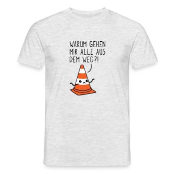 Einsame Pylone - Männer T-Shirt - Grau meliert - Vorne - AI Model Male 178 dark (178cm)