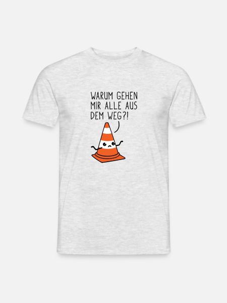 Einsame Pylone - Männer T-Shirt - Grau meliert