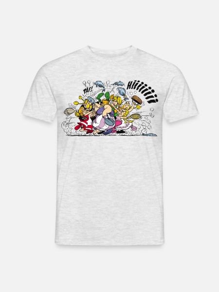 Asterix & Obelix Fight - Men's T-Shirt - heather grey