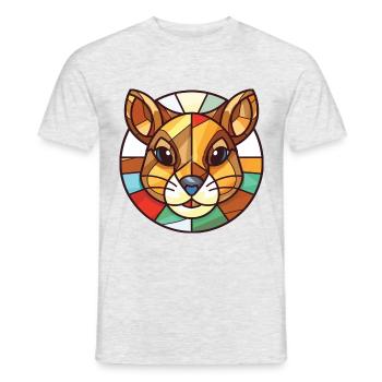 Chipmunk bunte Aquarell-Tierillustration - Männer T-Shirt - Grau meliert - Vorne - AI Model Male 178 dark (178cm)
