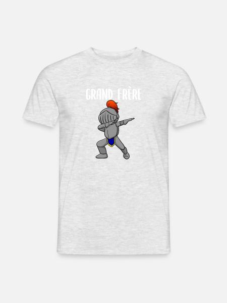 Grande Frère - Männer T-Shirt - Grau meliert