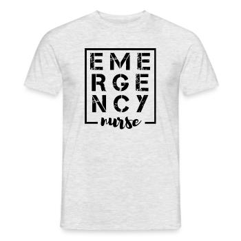 Notfall Krankenschwester Design - Männer T-Shirt - Grau meliert - Vorne - AI Model Male 178 dark (178cm)
