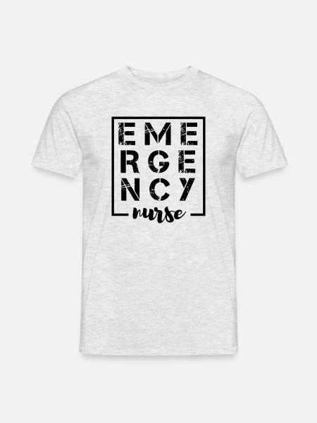 Notfall Krankenschwester Design - Männer T-Shirt - Grau meliert