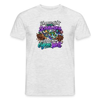 Ich passe nicht in eure Schubladen – Eigene Welt - Männer T-Shirt - Grau meliert - Vorne - AI Model Male 178 dark (178cm)