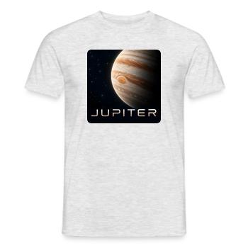 Jupiter-30cm - Männer T-Shirt - Grau meliert - Vorne - AI Model Male 178 dark (178cm)