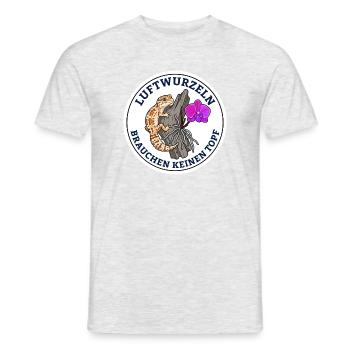Luftwurzeln Brauchen Keinen Topf Orchidee - Männer T-Shirt - Grau meliert - Vorne - AI Model Male 178 dark (178cm)