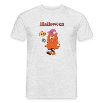 Halloween-Geistermädchen - Männer T-Shirt - Grau meliert - Vorne - AI Model Male 178 dark (178cm)