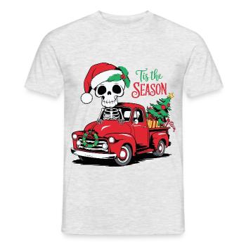Der Festliche Skelett-feiertagsspaß Der Saison - Männer T-Shirt - Grau meliert - Vorne - AI Model Male 178 dark (178cm)