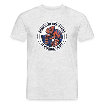 Funkstrecken Tontechniker Theater Drahtlos - Männer T-Shirt - Grau meliert - Vorne - AI Model Male 178 dark (178cm)