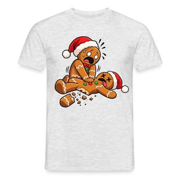 Lebkuchen Reanimation - Weihnachten - Männer T-Shirt - Grau meliert - Vorne - AI Model Male 178 dark (178cm)