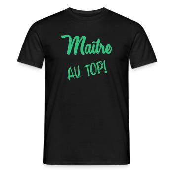 MEISTER - Männer T-Shirt - Schwarz - Vorne - AI Model Male 178 light (178cm)