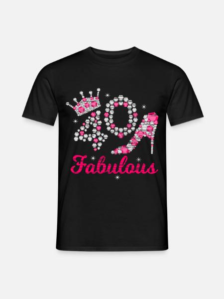 40 And Fabulous 40th Birthday Fourty Fourthieth - Männer T-Shirt - Schwarz