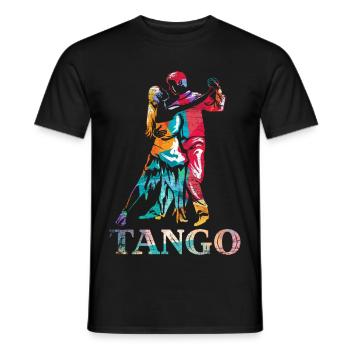 Feuriger Tango Gesellschaftstanz - Männer T-Shirt - Schwarz - Vorne - AI Model Male 178 light (178cm)