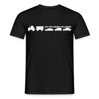 Ich und meine Follower - Bauer Traktor - Männer T-Shirt - Schwarz - Vorne - AI Model Male 178 light (178cm)
