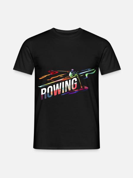 Flinker Ruderer Regattasieg - Männer T-Shirt - Schwarz