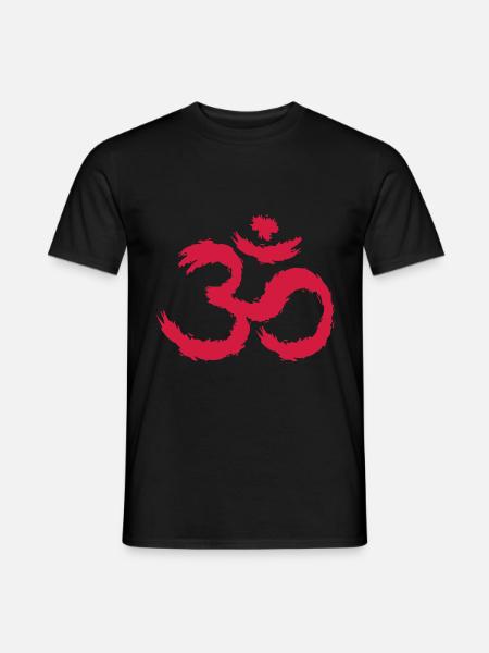 Om symbool hindoeïsme - Heren T-shirt - zwart