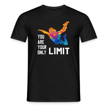 Skydive Fallschirmspringer Skydiver Freifall - Männer T-Shirt - Schwarz - Vorne - AI Model Male 178 light (178cm)