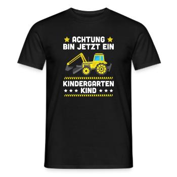 Ich Bin Jetzt Ein Kindergartenkind Bagger - Männer T-Shirt - Schwarz - Vorne - AI Model Male 178 light (178cm)