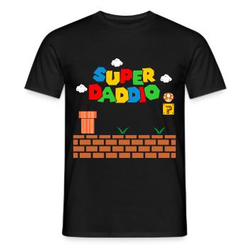Super Daddio Vatertagsgeschenk Vater Geschenkidee - Männer T-Shirt - Schwarz - Vorne - AI Model Male 178 light (178cm)