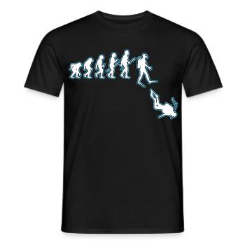 Taucher Evolution - Männer T-Shirt - Schwarz - Vorne - AI Model Male 178 light (178cm)