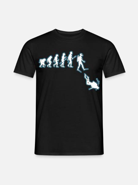 Taucher Evolution - Männer T-Shirt - Schwarz