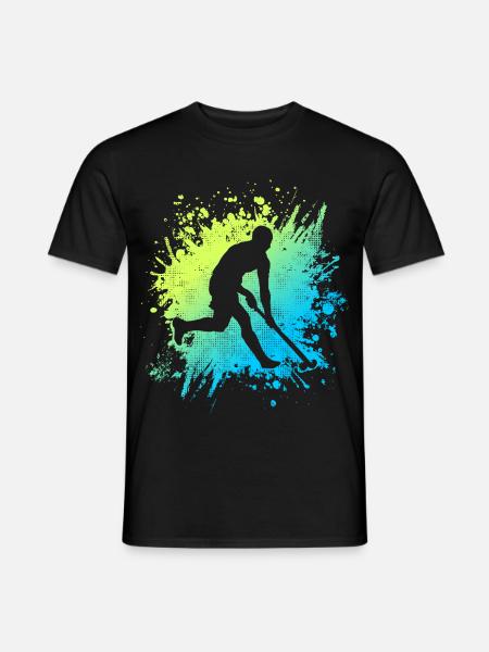 Hockey Spieler Hockeyspieler Vintage Feldhockey - Männer T-Shirt - Schwarz