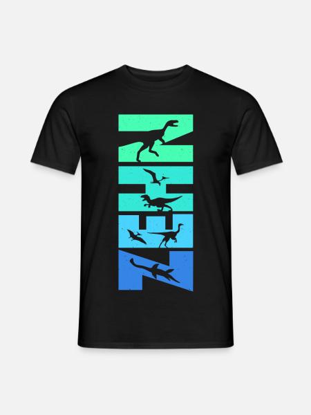 10. Geburtstag Dino Kinder 10 Jahre Dinosaurier - Männer T-Shirt - Schwarz