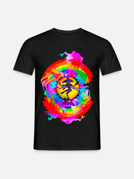 Regenbogen Shiva Tantra - Männer T-Shirt - Schwarz