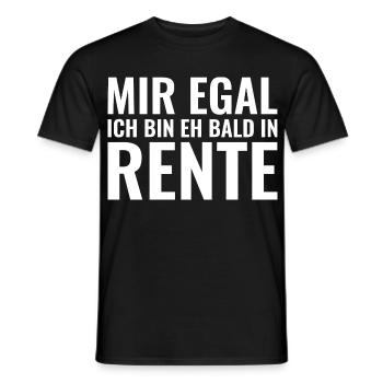 Mir egal ich bin eh bald in Rente - Männer T-Shirt - Schwarz - Vorne - AI Model Male 178 light (178cm)