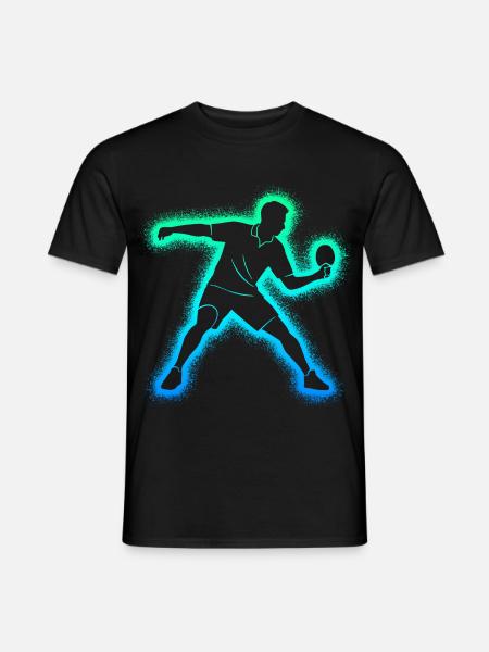 Tischtennisspieler Jungen Tischtennis Spieler - Männer T-Shirt - Schwarz