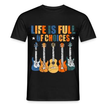 Gitarrist Gitarren Gitarrenspieler Spruch Lustig - Männer T-Shirt - Schwarz - Vorne - AI Model Male 178 light (178cm)