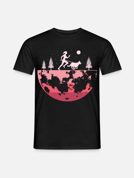 Canicross Läuferin Hundesport Canicross Lauf - Männer T-Shirt - Schwarz
