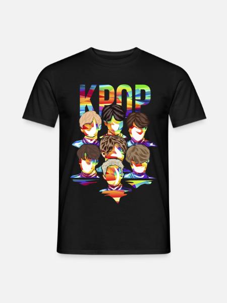 Leidenschaftlicher K-Pop Boybandfan - Männer T-Shirt - Schwarz