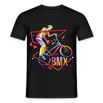 Trickreicher BMX Fahrer Halfpipe - Männer T-Shirt - Schwarz - Vorne - AI Model Male 178 light (178cm)