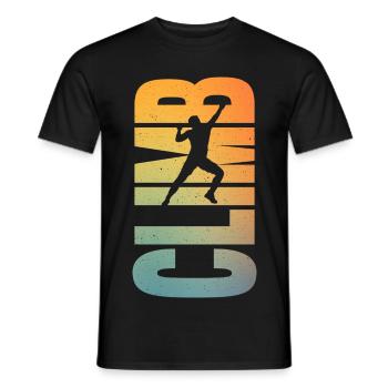 Klettern Boulder Bergsteiger Bouldern - Männer T-Shirt - Schwarz - Vorne - AI Model Male 178 light (178cm)