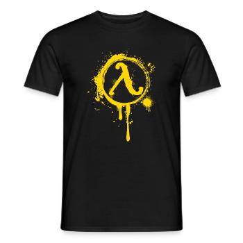 Halbwertszeit Widerstand Lambda-Symbol - Männer T-Shirt - Schwarz - Vorne - AI Model Male 178 light (178cm)