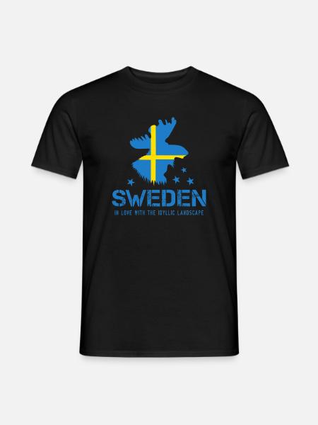Sweden - Männer T-Shirt - Schwarz