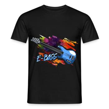 Wummernder E-Bass Rockkonzert - Männer T-Shirt - Schwarz - Vorne - AI Model Male 178 light (178cm)